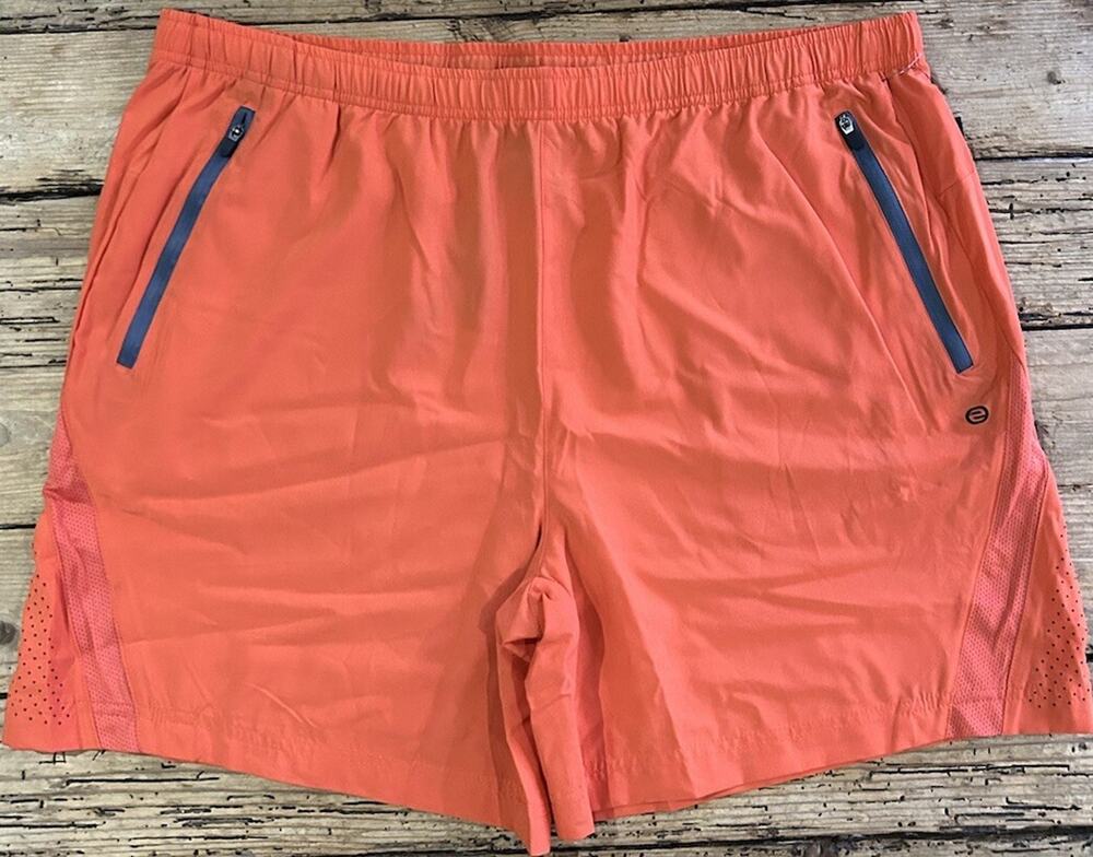 Etonic Men's Active Training Shorts w/ Pockets Stretch Size XL Orange
